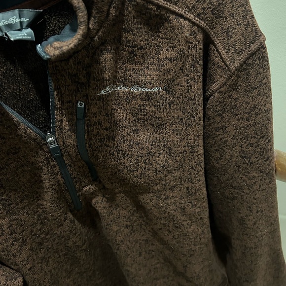 Edddie Bauer Quarter Zip Sweater Shirt 1/4 Zip Sweatshirt - Picture 7 of 8